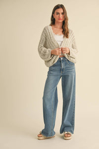 Cold Foam Cable Knit Cardigan