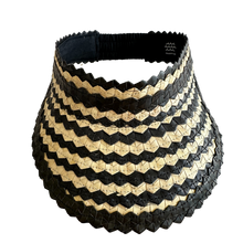 Stripe Woven Playa Visor: Cocoa/Nat