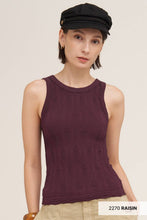 NS8458 - Reversible Lace Textured Tank Top: 2246 French Roast