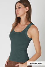 NS8258 - Vintage Reversible Ribbed Tank: Vintage Smoky Olive