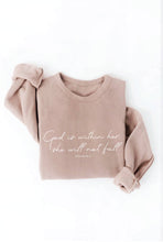 GOD IS WITHIN HER Graphic Sweatshirt: DARK H. SAGE / L