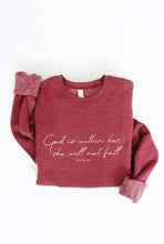 GOD IS WITHIN HER Graphic Sweatshirt: DARK H. SAGE / S