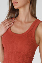 NS8458 - Reversible Lace Textured Tank Top: 2246 French Roast