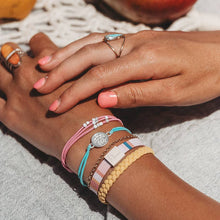 "Embrace" Silver Sea Turtle Charm Hair Tie Bracelets: Medium