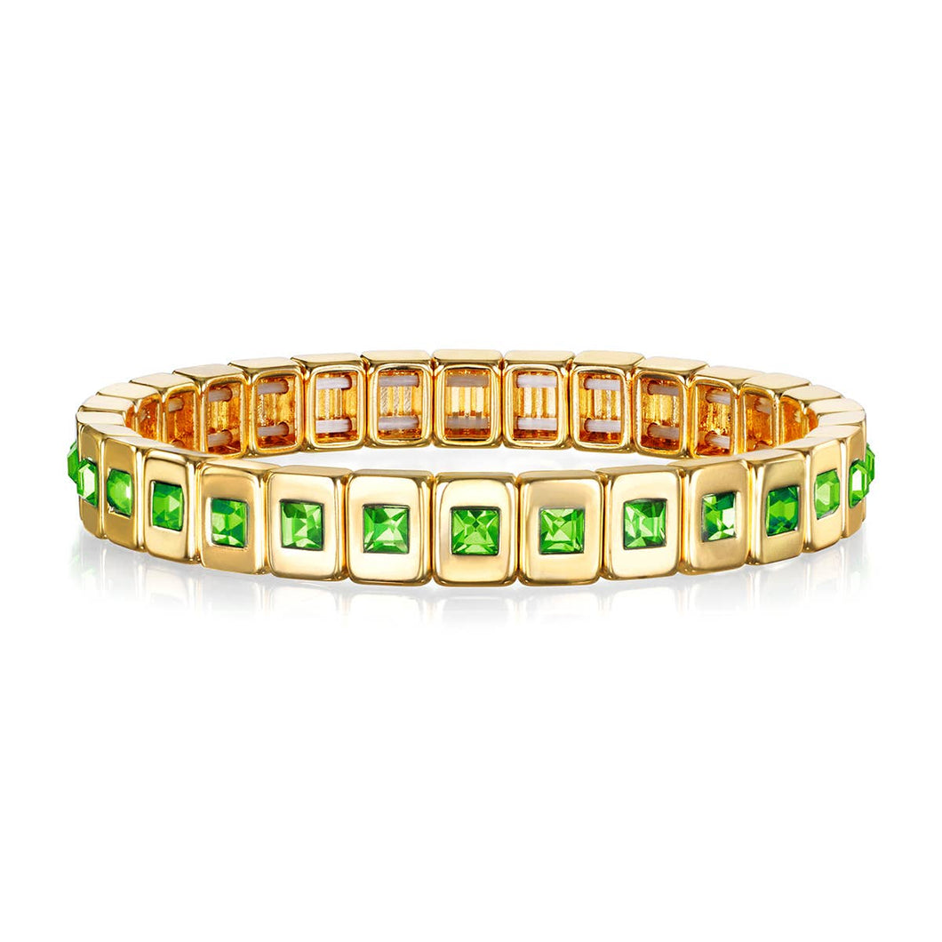 Sparkle Tile Bracelet-Green