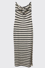Striped Knit Maxi Dress: Rust / L
