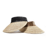 Two Tone Playa Straw Visor: Cocoa/Nat