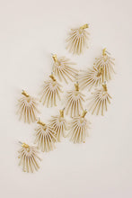 White Sunburst Earrings