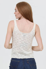 XHR10-SLD SLUBBY KNIT TANK TOP: NATURAL / L