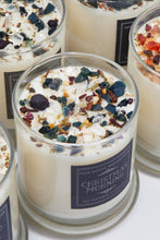 Christmas and Holiday Candles, Soy Candle, Crystal Candles: Cinnamon Vanilla / 12oz Glass Jar
