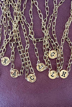 Circle Initial Pendant Necklace Gold: L
