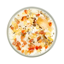 Summer Candle - Herb & Crystal Candle - Seasonal Soy Candle: 12oz Round Glass