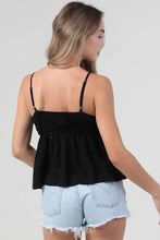 C2C99-ASIS LACE TRIM TIERED CAMI TANK TOP WITH TIE: DESERT SAGE / S