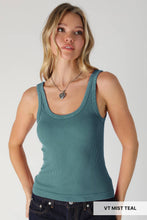 NS8528 - Vintage Reversible Ribbed Tank Top: Vintage Denim