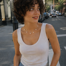 Esther Freshwater Pearl Station Necklace: Gray