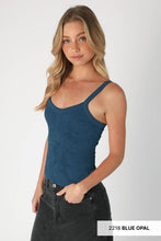 Blue Opal Lace V Neck