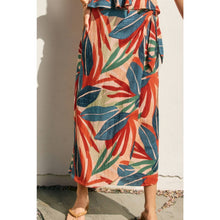 Sun Orange Midi Wrap Skirt