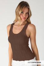 NS8458 - Reversible Lace Textured Tank Top: 2246 French Roast
