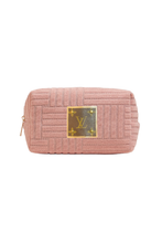 Upcycled Terry Cloth Travel Pouch: Blush
