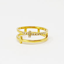 Forever Double Cross Ring: Silver