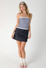 Modal Striped Tube Top Navy White