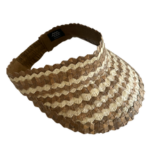 Stripe Woven Playa Visor: Cocoa/Nat
