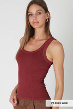 NS8258 - Vintage Reversible Ribbed Tank: Vintage Mist Teal