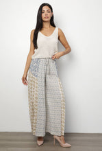 B3726-AA04 TIE WAIST WIDE LEG PANTS WITH LACE: Black / S