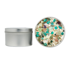 Zen Candle - Soy Candles - Herb, Flower, & Crystal Candle: 7.75oz Round Glass