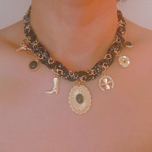 Wild West Desert Charm Scarf Necklace: Red