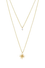 Layered Starburst & Crystal Necklace