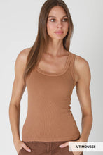 NS8258 - Vintage Reversible Ribbed Tank: Vintage Mist Teal