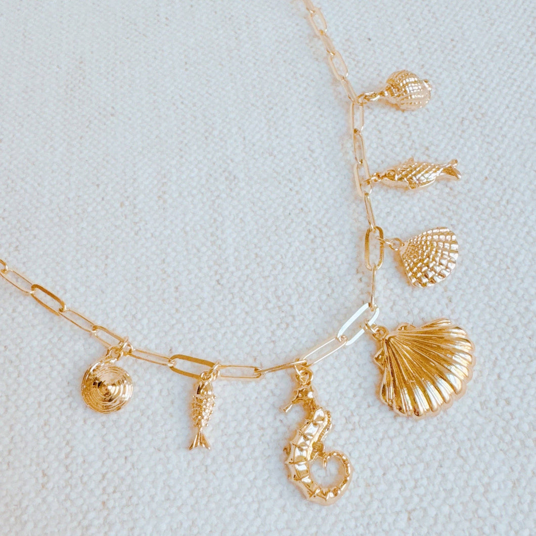 Sea Side Multi Charm Necklace