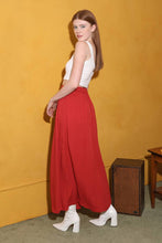 B6A55-ASIS DOUBLE SLIT MAXI SKIRT: White / M