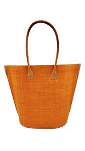 Sunburst Large Straw Tote Bag: Blush