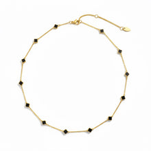 Petite Colored Clover Necklace: Blush Pink