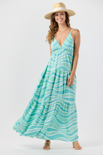 Waikiki Maxi Dress Wavey Teal One Size