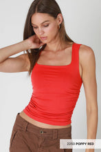 NS8408- Clean Line Square Shirred Top: 2273 Deep Sea Blue