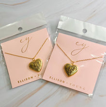 Nostalgic Heart Initial Open Locket Necklace: K