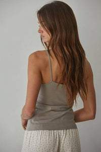 Black Knit V-Neck Cami Top