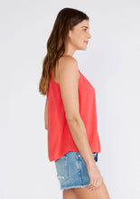 Crochet Lace Scoop Neck Tank Top: Hibiscus