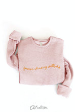 FOREVER CHASING SUNSETS  Graphic Sweatshirt: VINTAGE WHITE LONG SLEEVE / XL