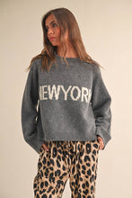 T3823   LETTER FRONT SWEATER TOP: CREAM_NY / L