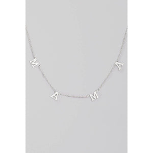 Sterling Silver Dainty Mama Charm Necklace: G