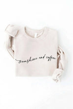 SUNSHINE AND COFFEE Graphic Sweatshirt: VINTAGE WHITE LONG SLEEVE / S
