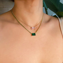 Precious Pendant Tennis Necklace: Soft Pink