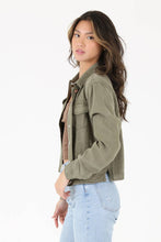 SJ919-ASIS WASHED DENIM TENCEL BUTTON FRONT JACKET: DENIM / M