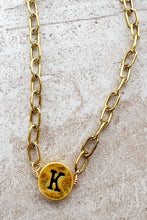 Circle Initial Pendant Necklace Gold: L