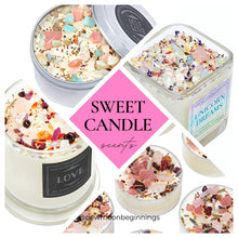 Sweet Scented Candles, Handmade Soy Candle, Crystal Candle: Happy Birthday / 8oz Round Tin