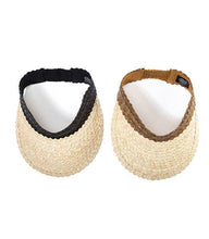 Two Tone Playa Straw Visor: Cocoa/Nat
